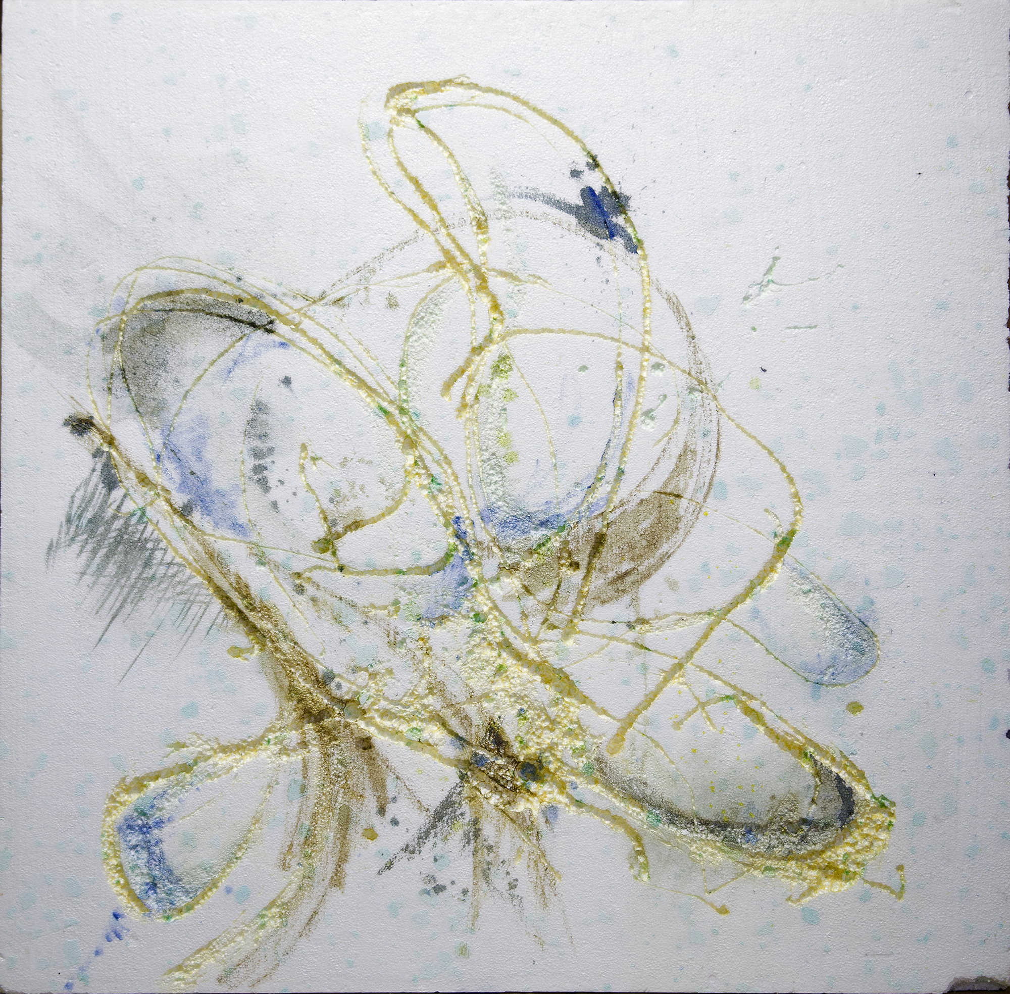 pittura contemporanea ORCHID MY OWN WAY synthetic paint on construction polystyrene 120x120 , Raul Gabriel