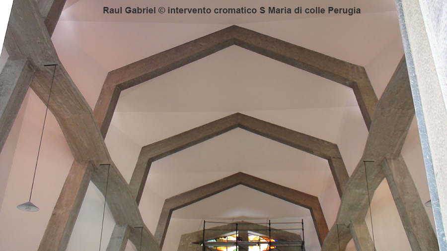 arte sacra contemporanea intervento cromatico S Maria di colle Perugia Raul Gabriel ©